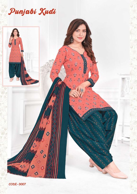 Madhav Punjabi Kudi 3 Ready Made Regular Wear Cotton Printed Ready Made Dress Collection
